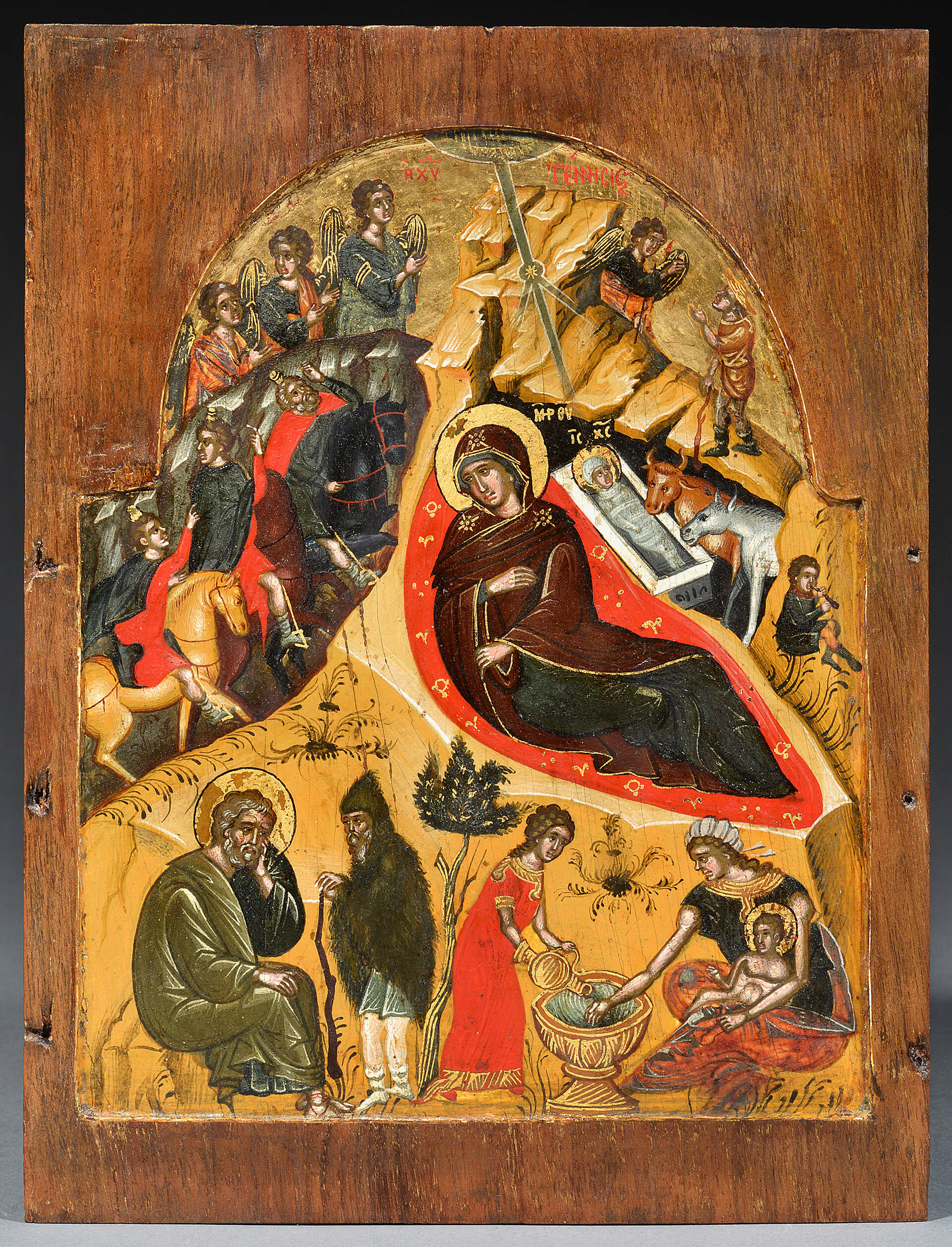 Nativity - Morsink Icon Gallery | Byzantine art, Painting 